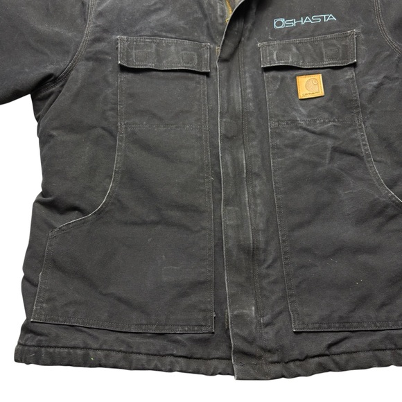 Carhartt C26 Coat Mens XL Blue Sandstone Duck Canvas Quilt Lined Shasta *Read - Picture 4 of 12